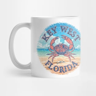 Key West, Florida, Stone Crab on Beach Mug